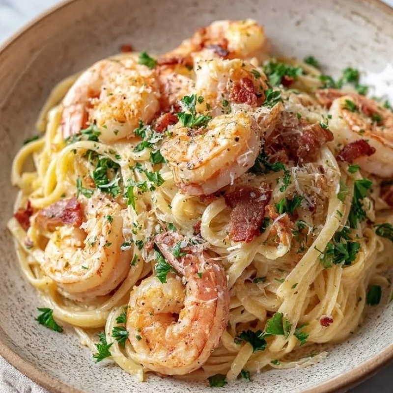 Shrimp Carbonara