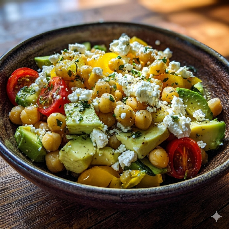 Chickpea & Smashed Avocado Salad Cups