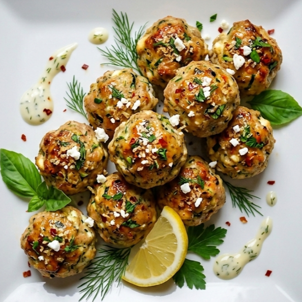 Zucchini & Feta Turkey Meatballs1