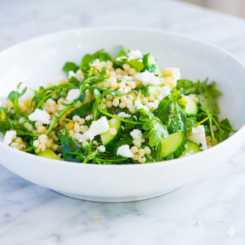 Arugula Coucous with Feta Salad
