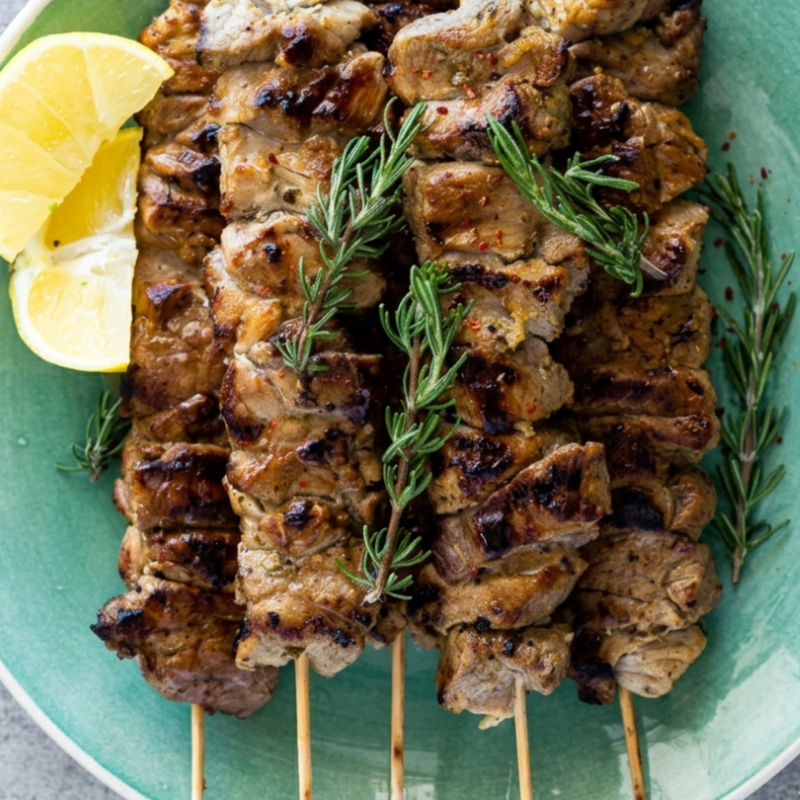 Greek Pork Slouvlaki