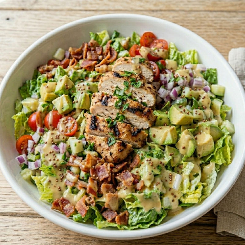 Honey Mustard Chopped Salad with Grilled Chicken