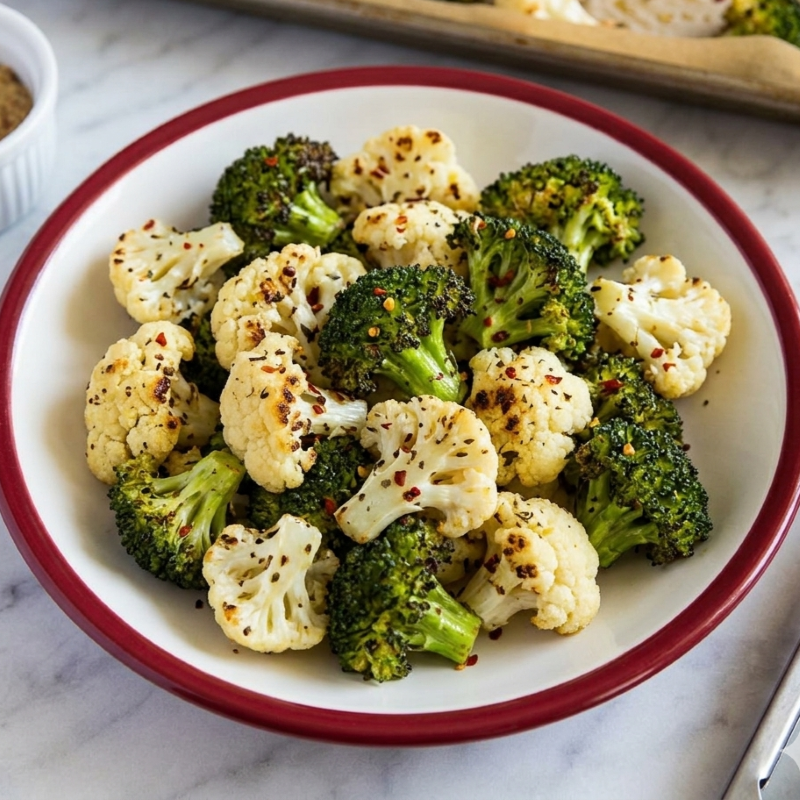 Roasted Broccoli & Cauliflower