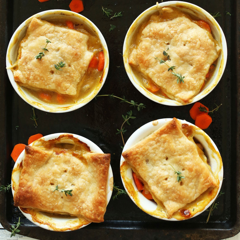 Thyme & White Bean Pot Pies